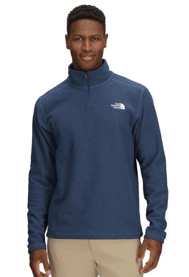 The North Face Mens Textured Cap Rock Quarter Zip Shady Blue Heather