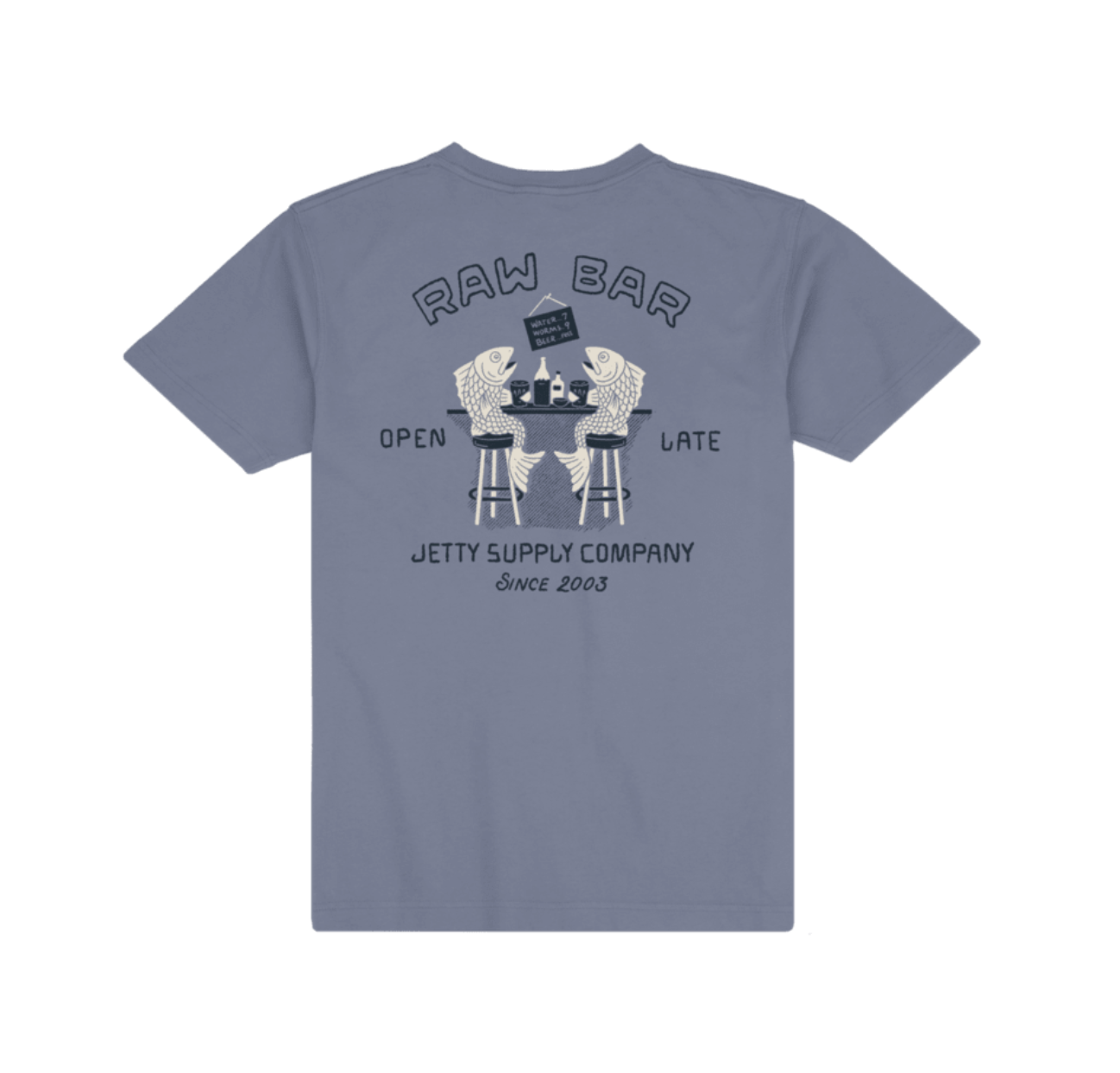 Mens Jetty M Raw Bar Tee Fog