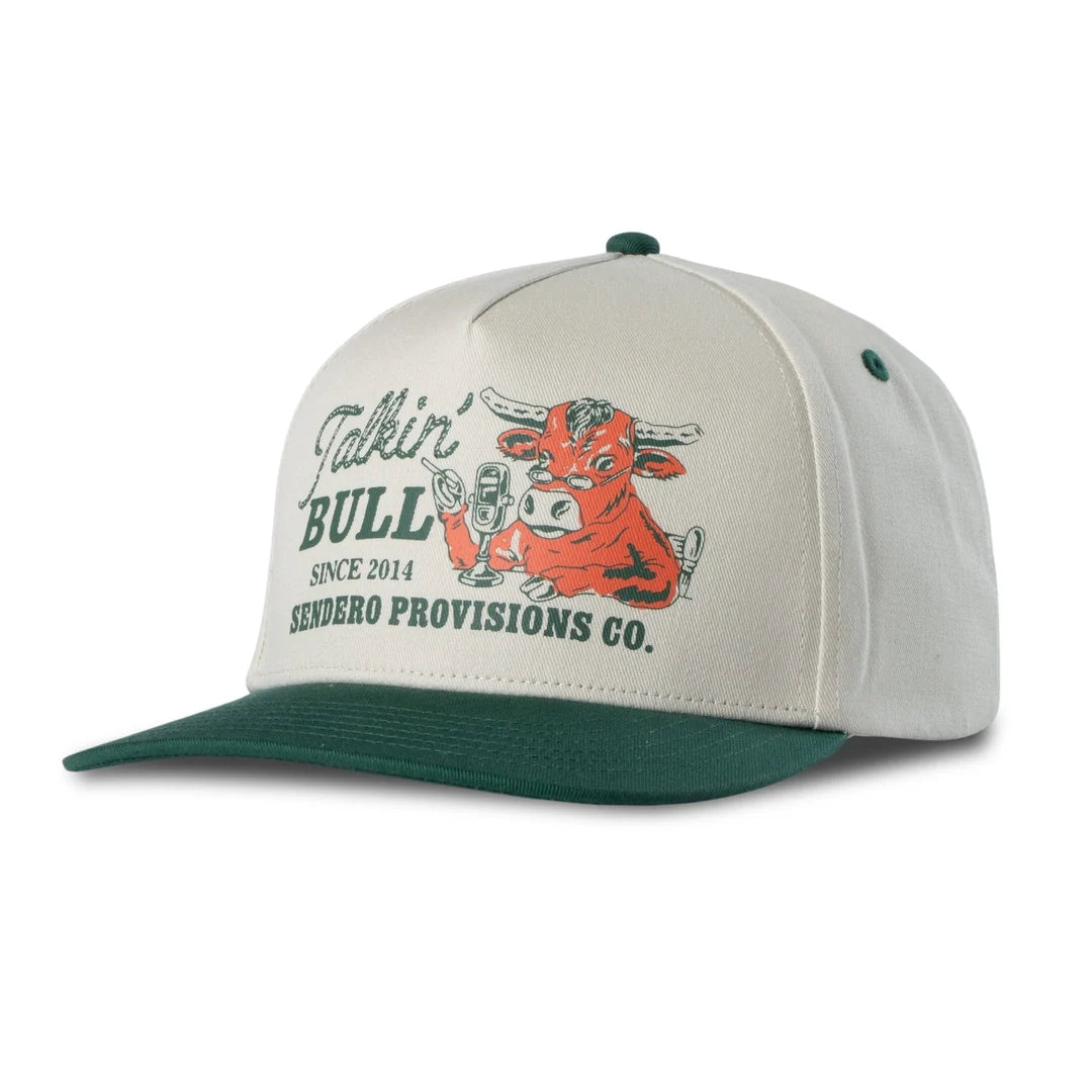 Sendero Provisions Co. Sendero Talkin Bull Hat White/Green
