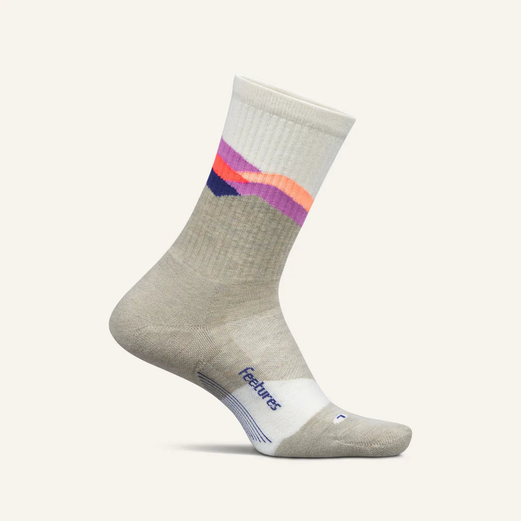 Feetures Unisex Trail Max Cushion Mini Crew Mountain High Cream