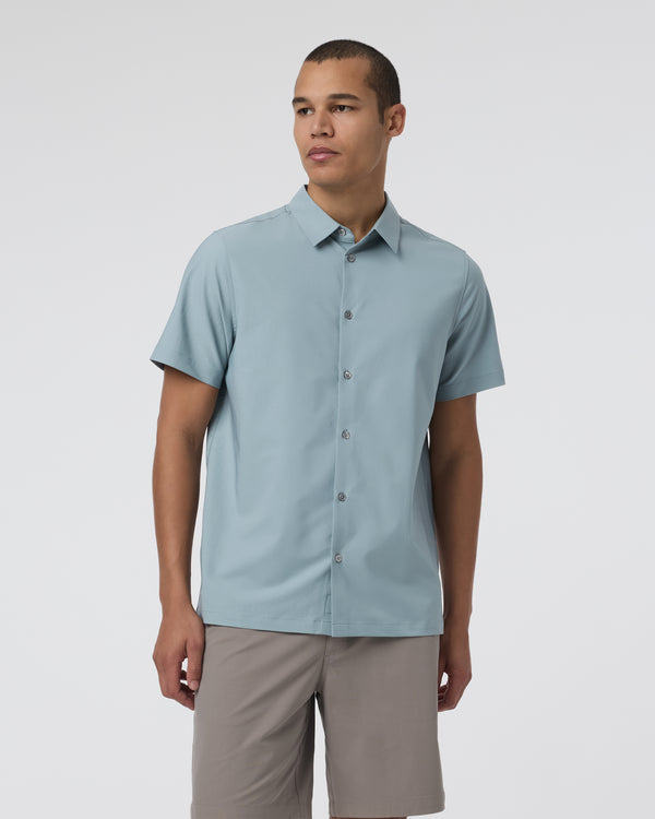 Vuori Mens Manhattan Button Down Shirt Mist