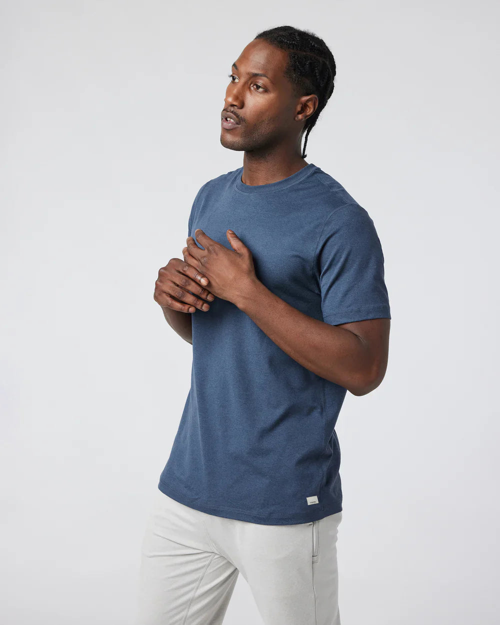 Vuori Vuori M Ponto Ss Performance Tee Azure Heather