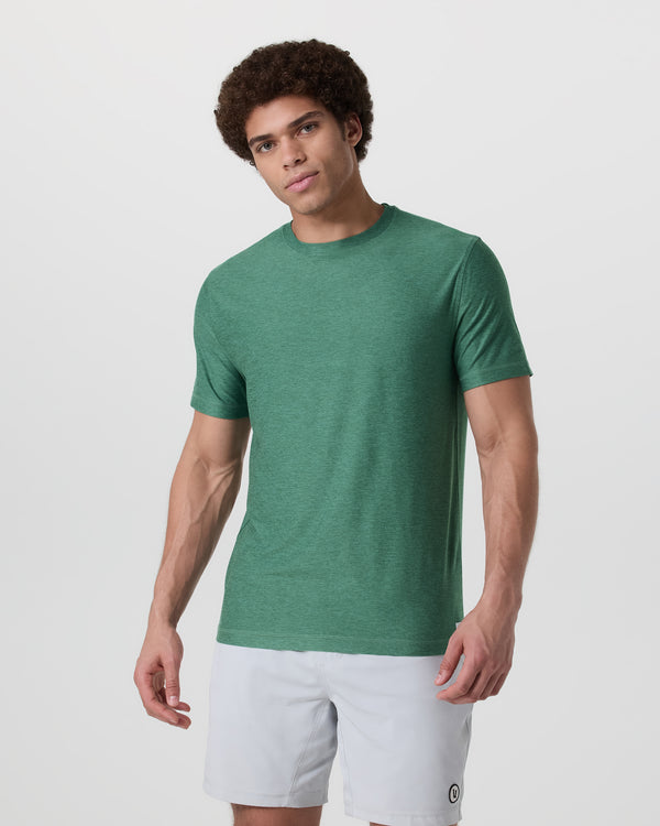Vuori Mens Strato Tech Tee Hedge Green Heather