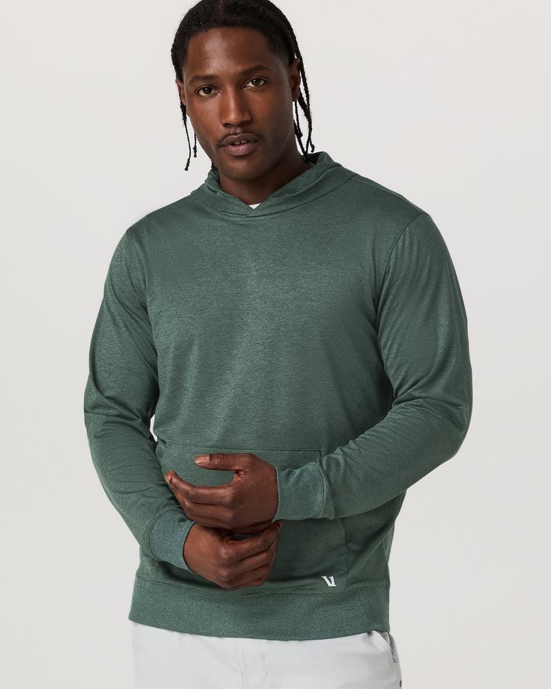 Vuori Mens Sunday Hoodie 2.0 Agate Green Heather