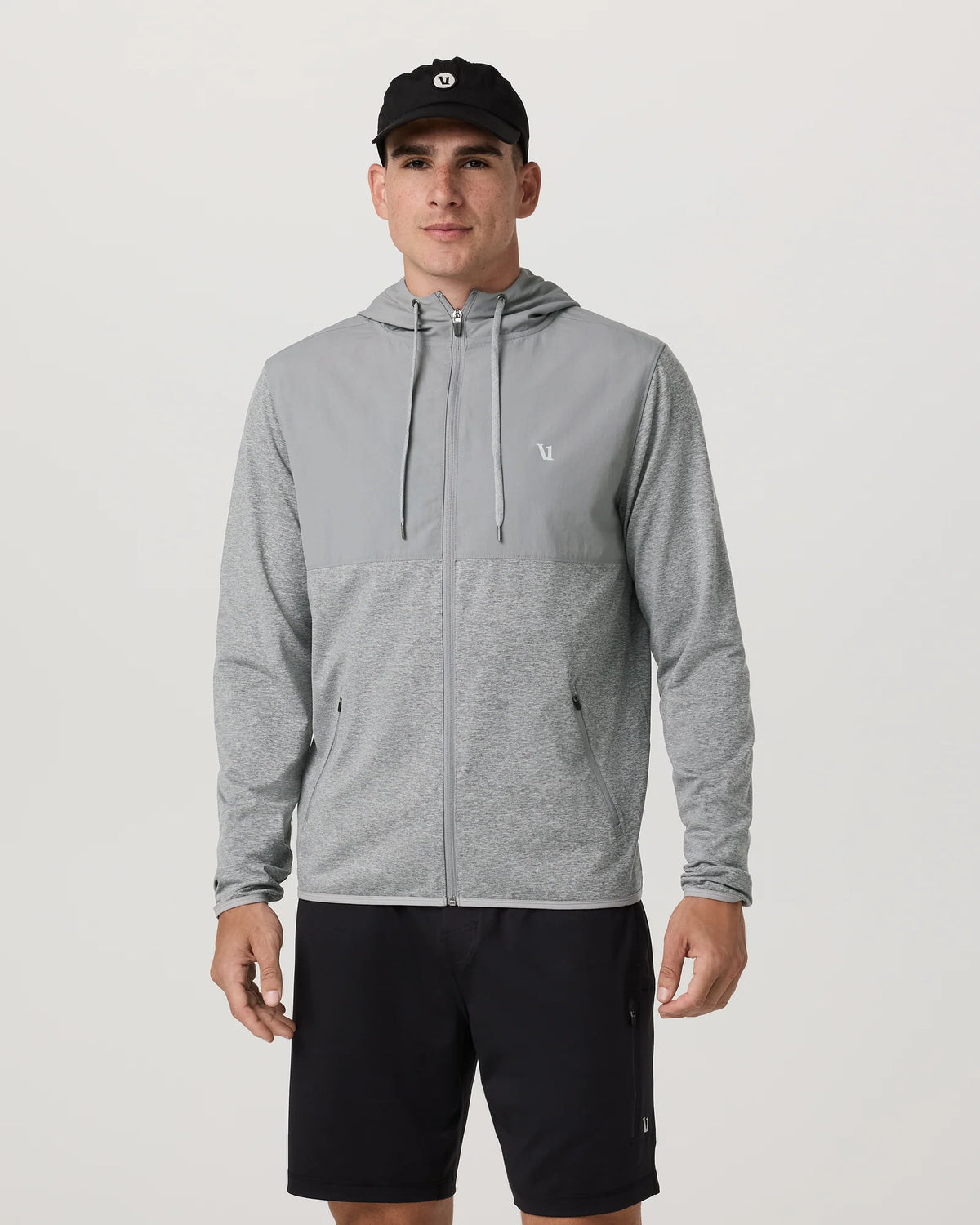 Vuori Mens Sunday Element Jacket Grey Heather