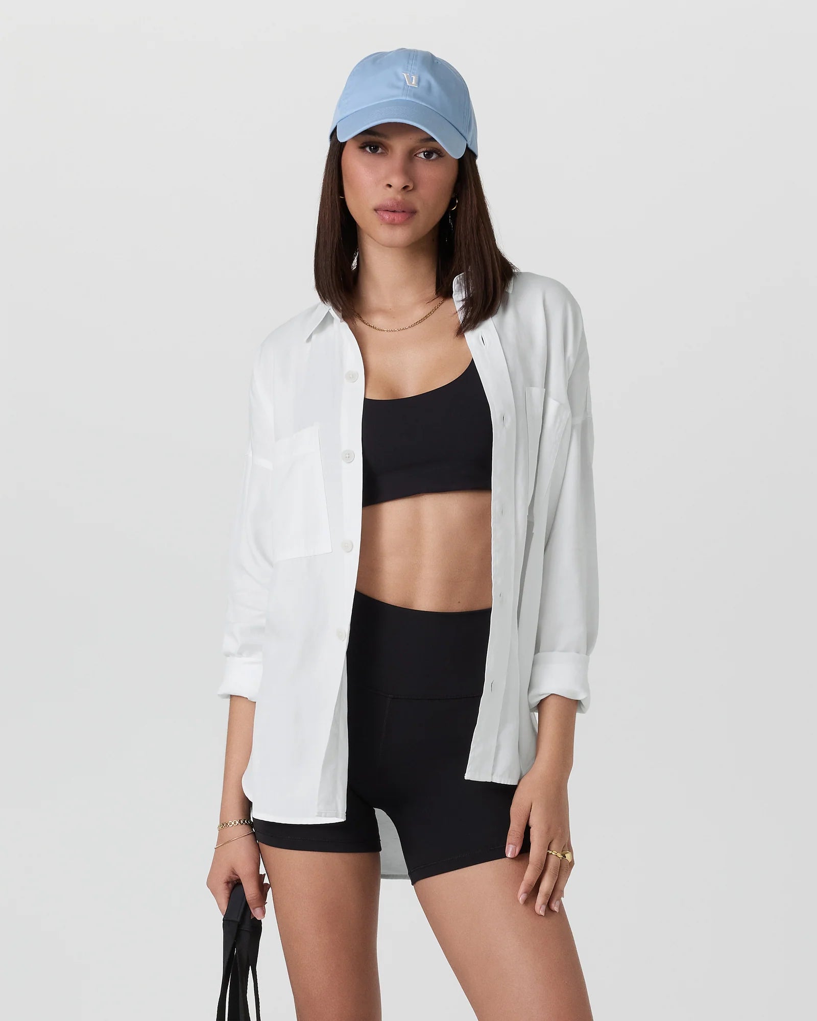 Vuori Womens Trestles Twill Button Up White