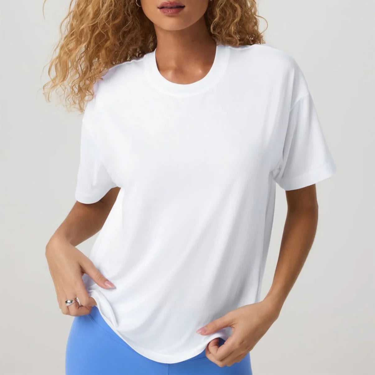 Vuori Womens Energy Tee Long White