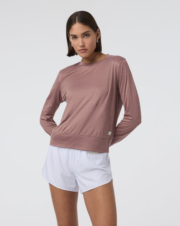Vuori Womens Daydream Crew Sedona Brown Heather