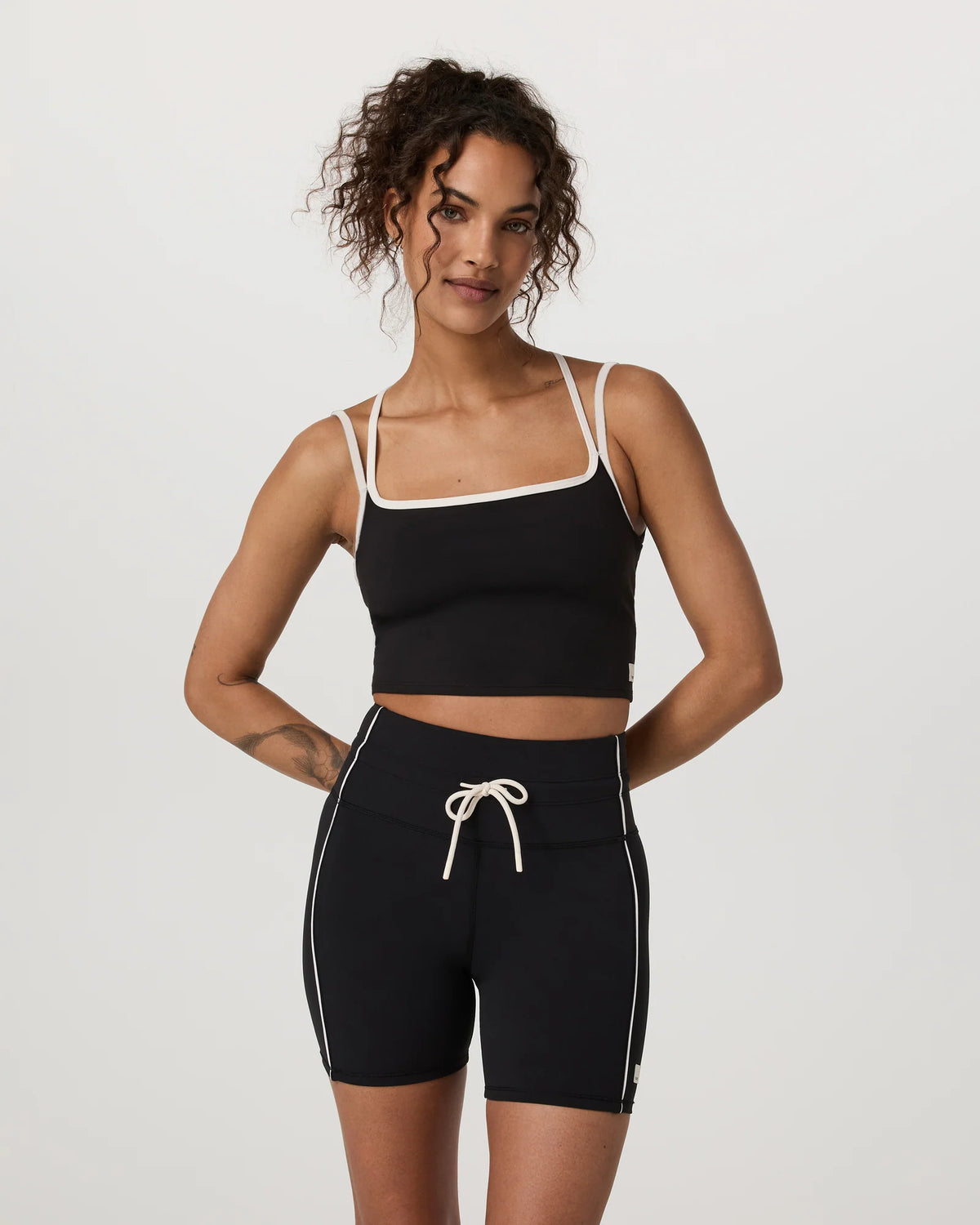 Vuori Womens Daily Layered Tank Solid Black