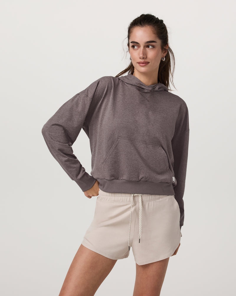 Vuori Womens Halo Modern Pullover Hoodie Huckleberry Heather