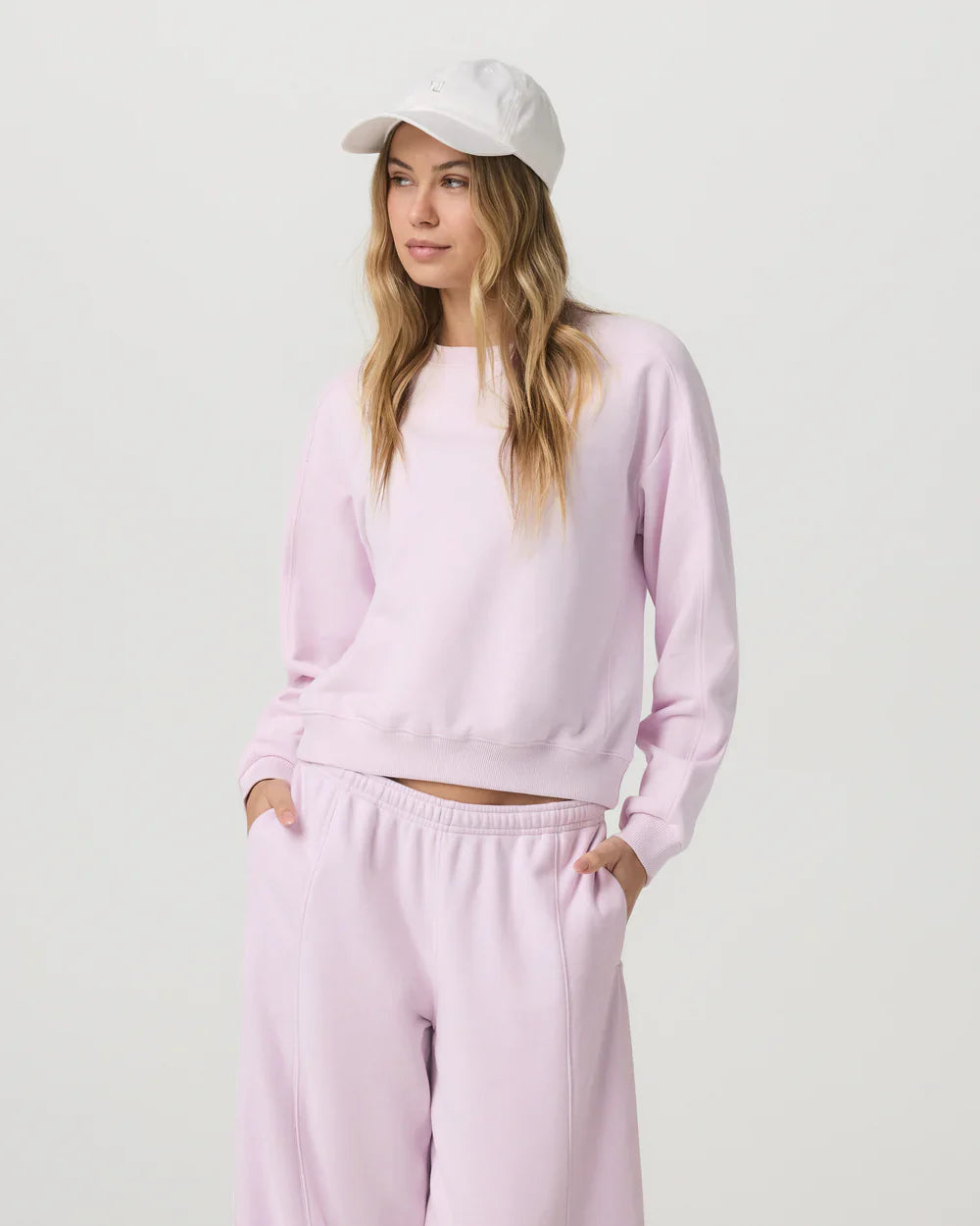 Vuori W Sedona Seams Crew Light Heather Grey