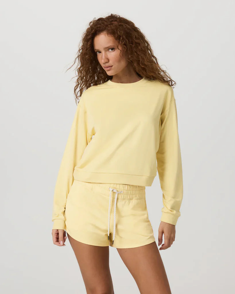 Vuori Womens Halo Modern Crew emon Snap Heather / L