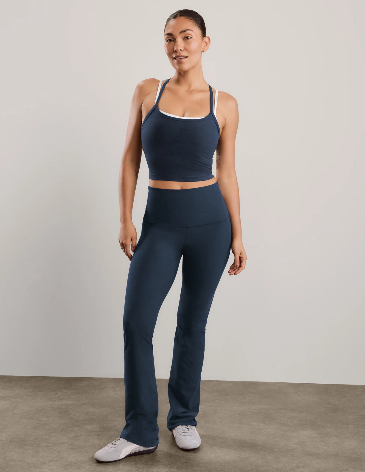 Beyond Yoga Womens Spacedye Practice Bootcut Pant Nocturnal Navy