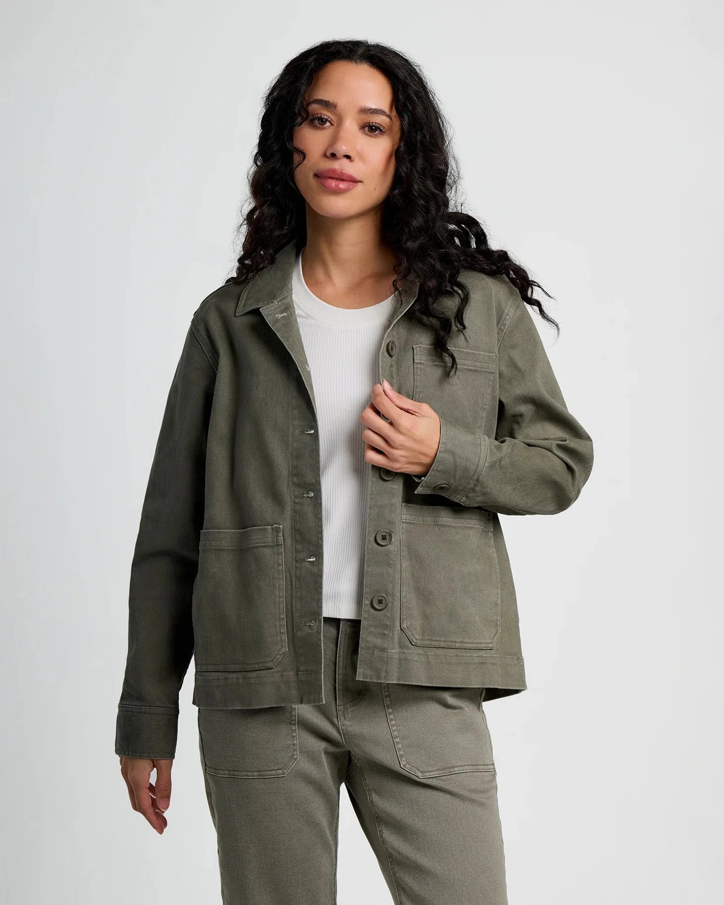 Free Fly Apparel Womens Folly Twill Chore Coat mokey Olive / S