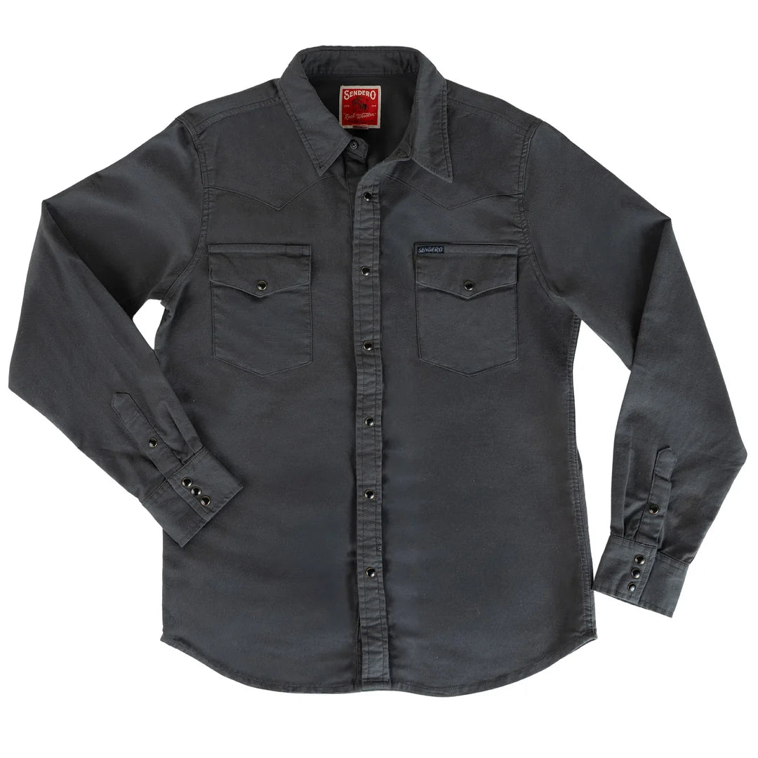 Sendero Provisions Co. Mens The Wyatt Pearl Snap Shirt Basalt