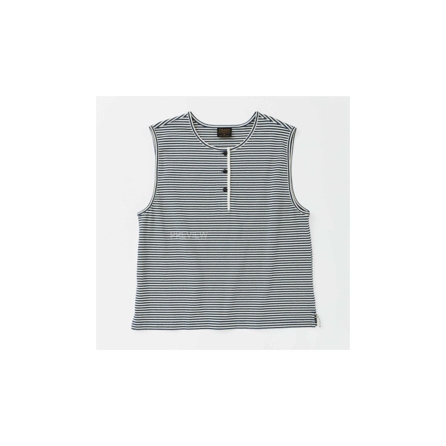 Filson Filson W Henley Tank Cream/Blue Stripe