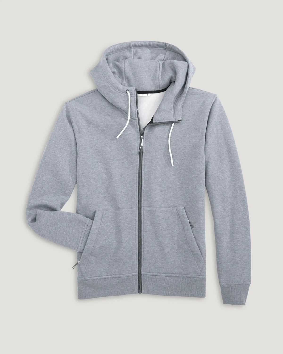 Free Fly Apparel Mens Bamboo Northcoast Fleece Full Zip Hoodie Heather Grey