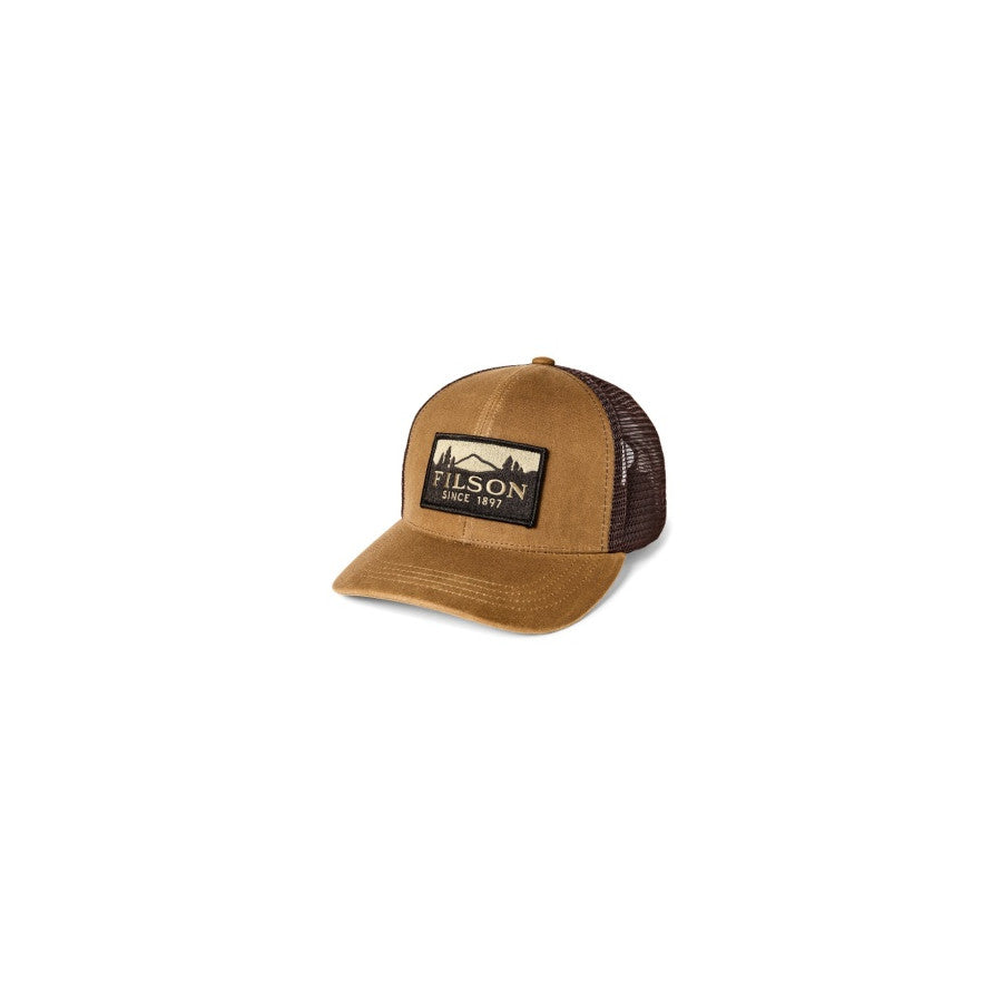 Filson Filson U Scenic Waxed Logger Mesh Cap Dark Khaki