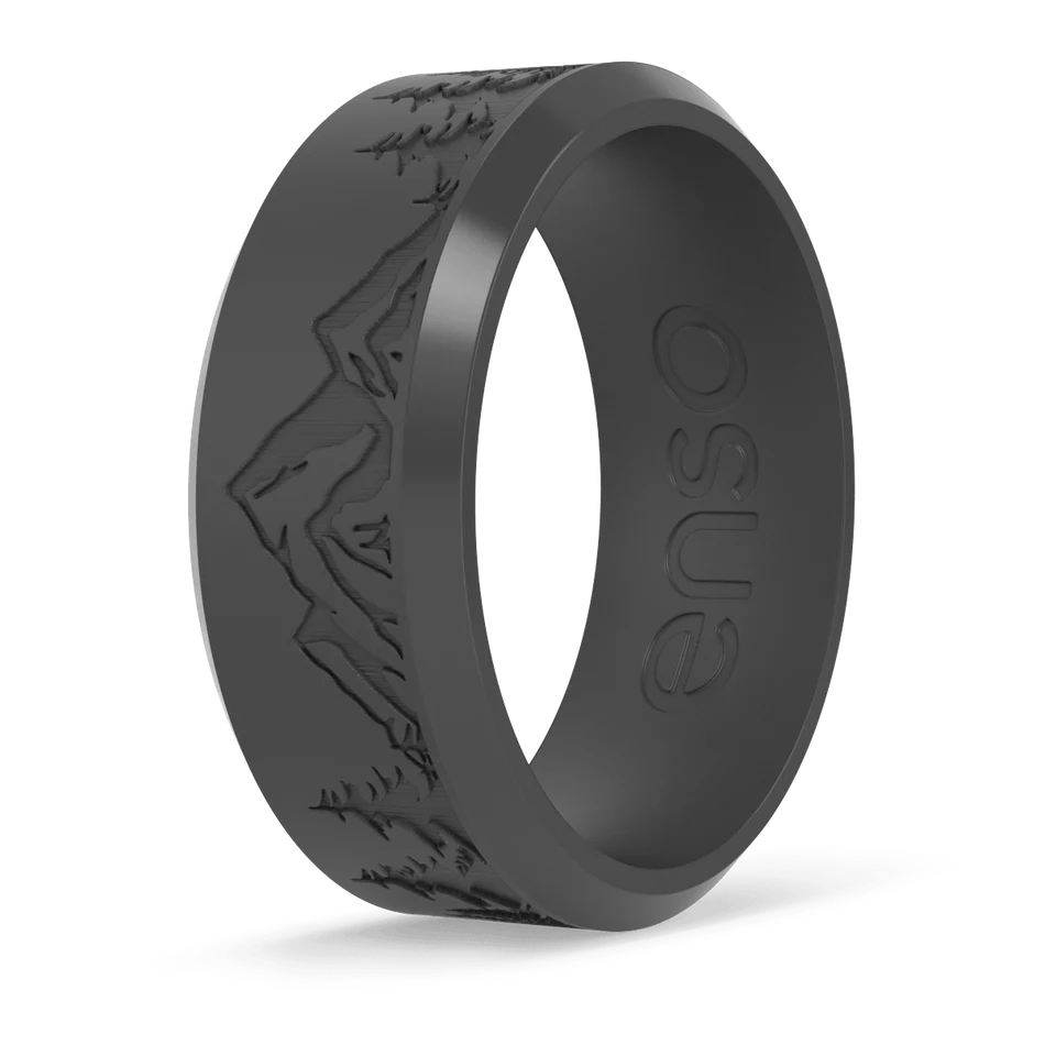 Enso Mens Etched Bevel Slate Peak