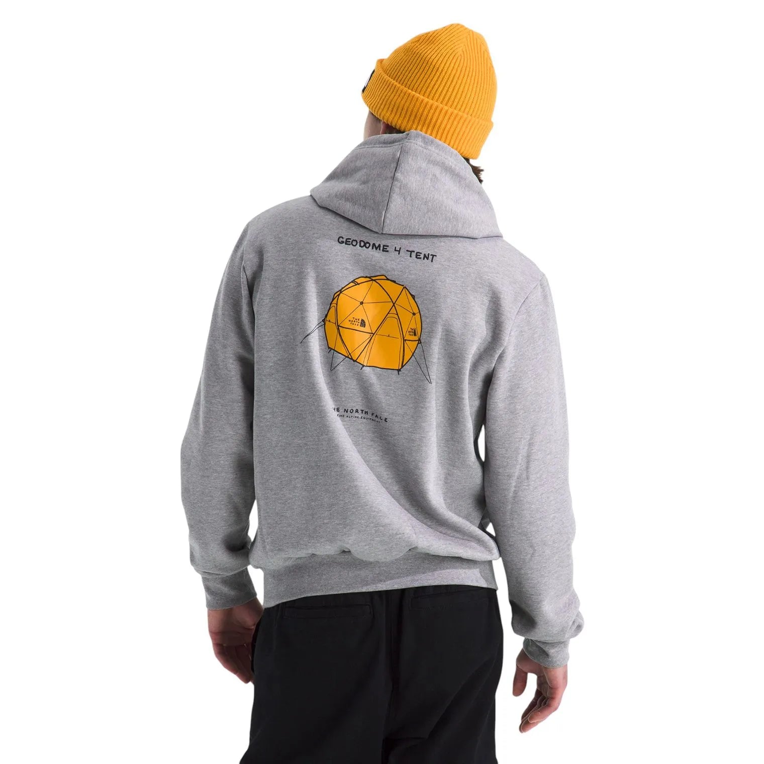 The North Face Mens Evolution Sketch Logo Graphic Hoodie TNF Pale Grey Heather