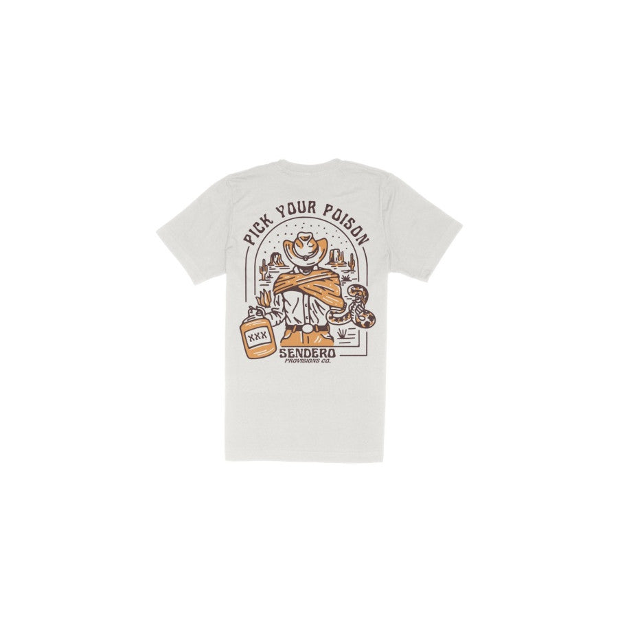Sendero Provisions Co. Pick Your Poison T-shirt VINTAGE WHITE
