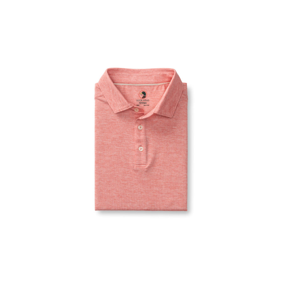 Duck Head Dh M Summerford Performance Pique Polo CLASSIC RED HEATHER (643)