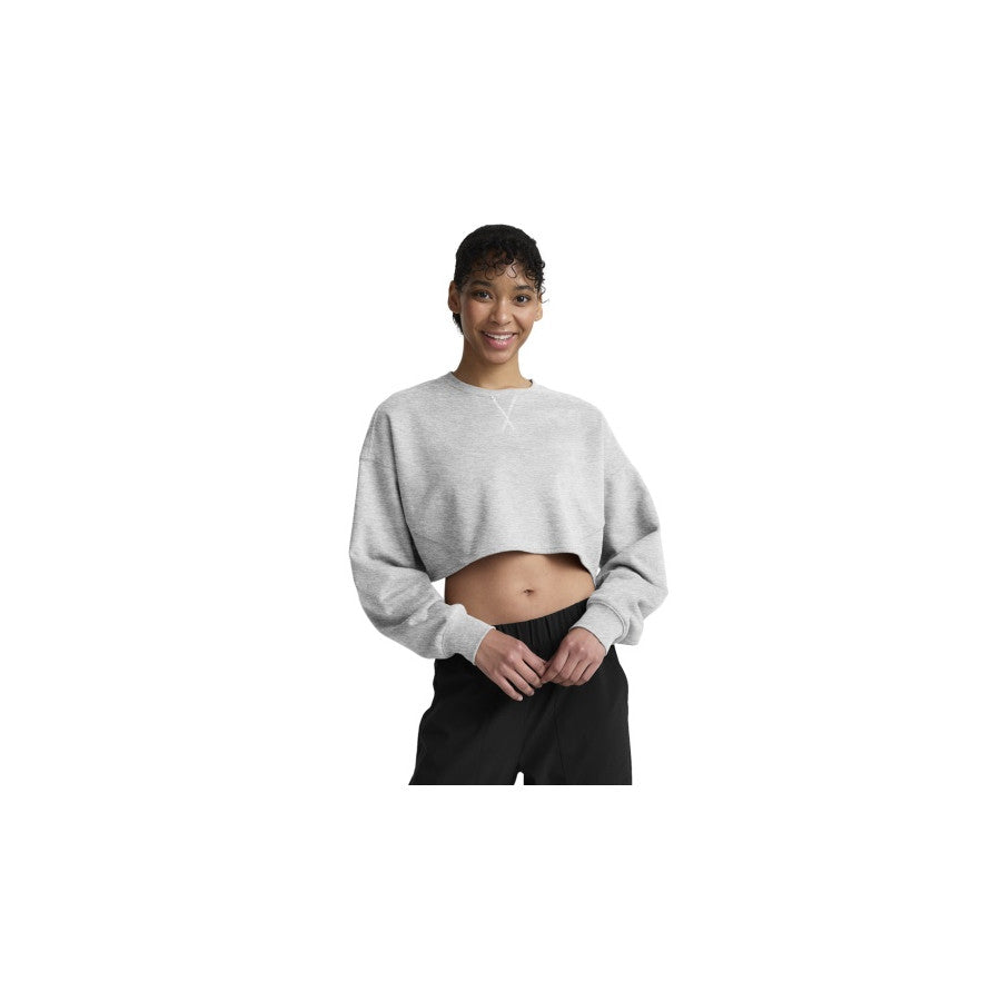 Beyond Yoga By W Luxefleece Cropped Sweatshirt Light Heather Gray