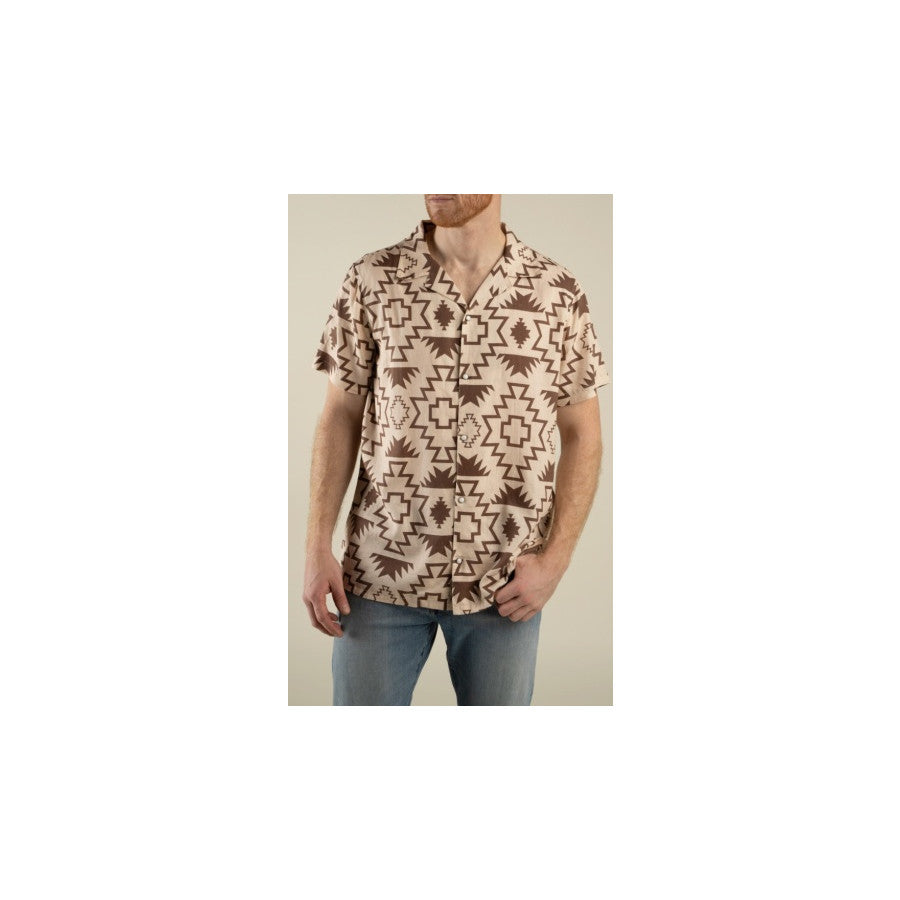 Sendero Provisions Co. The Padre Shirt CHAMA CHEVRON - CREAM/BROWN