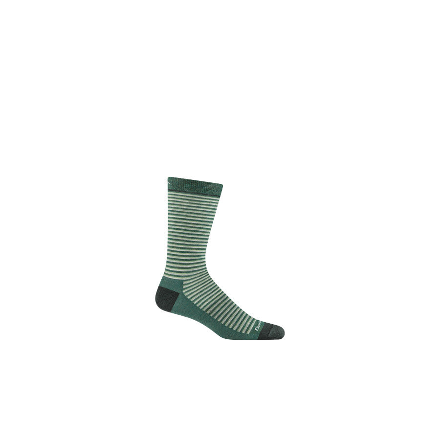Darn Tough Vermont Dt M 6134 Microstripe Crew Lw No Cushion Lifestyle Moss