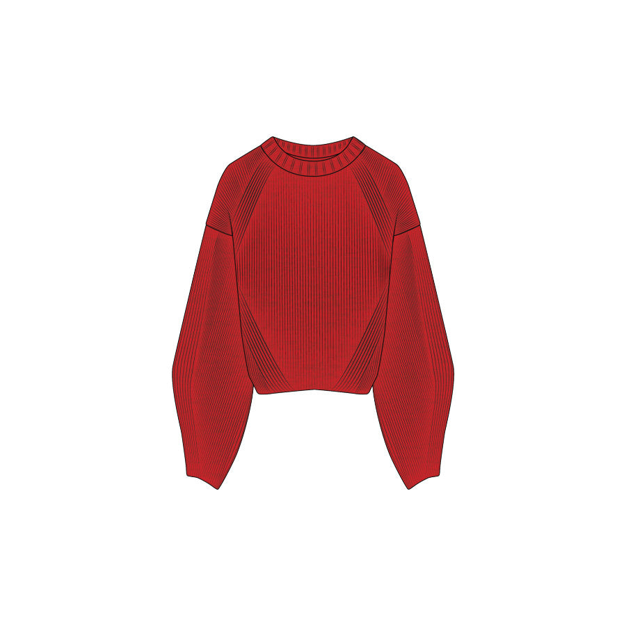 Prana Prana W Sunday River Crewneck Sweater Pikes Red