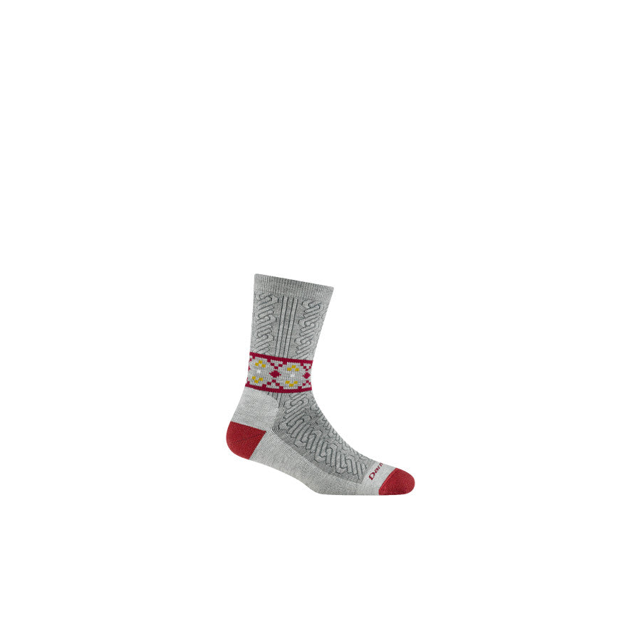 Darn Tough Vermont Dt W 6141 Nordic Twist Crew Lw Cushion Lifestyle Ash