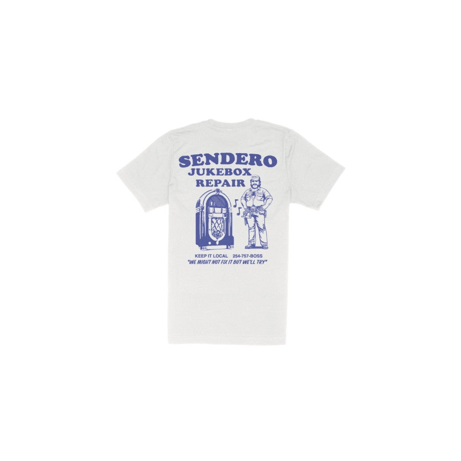 Sendero Provisions Co. Sendero M Jukebox Repair T-shirt Vintage White