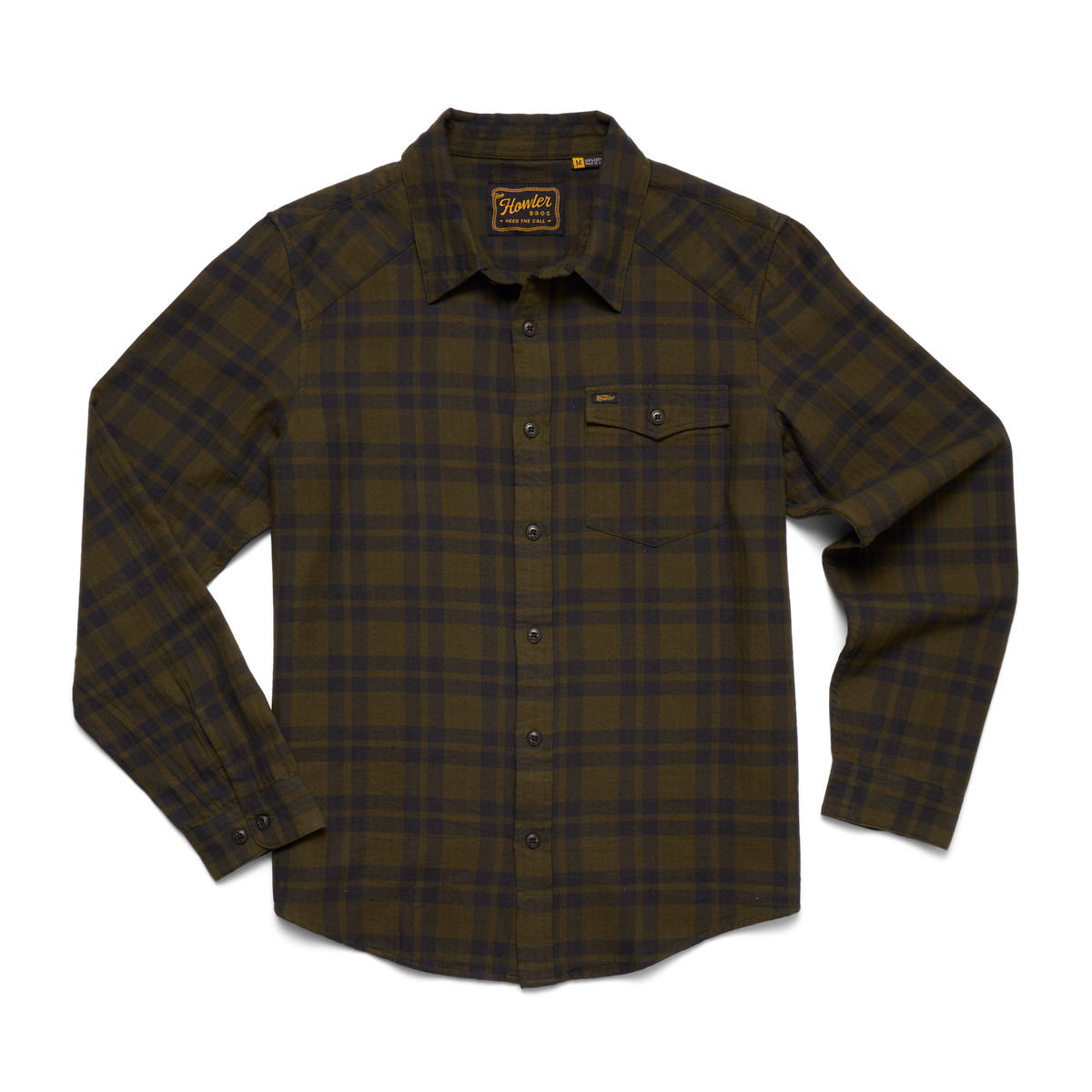 Howler Bros Mens La Grange Lightweight Flannel Speckled Sand