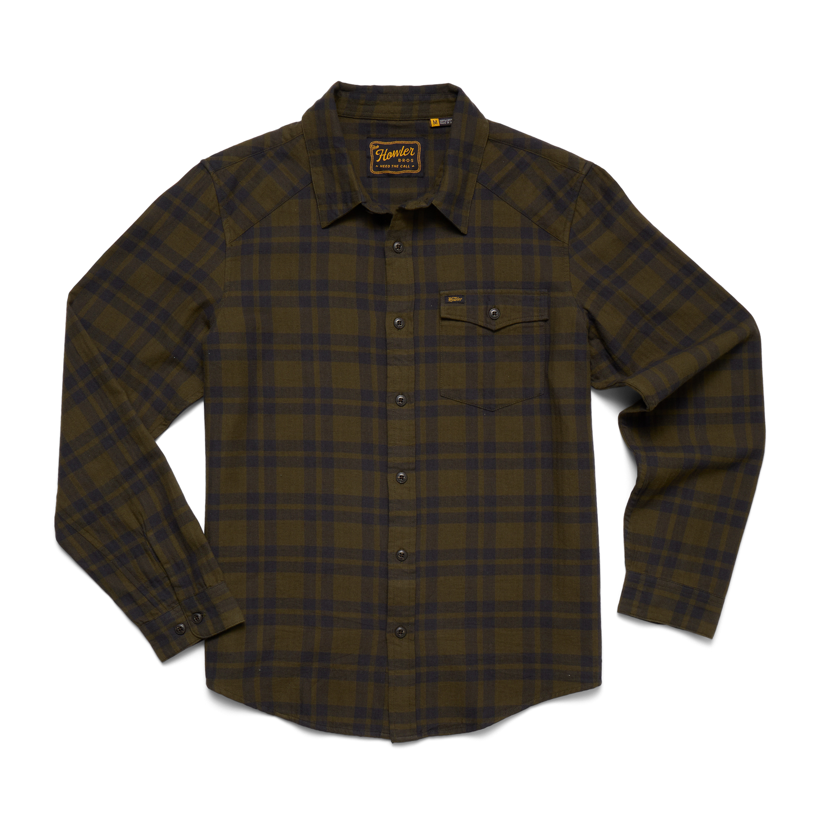 Howler Bros Mens La Grange Lightweight Flannel Speckled Sand