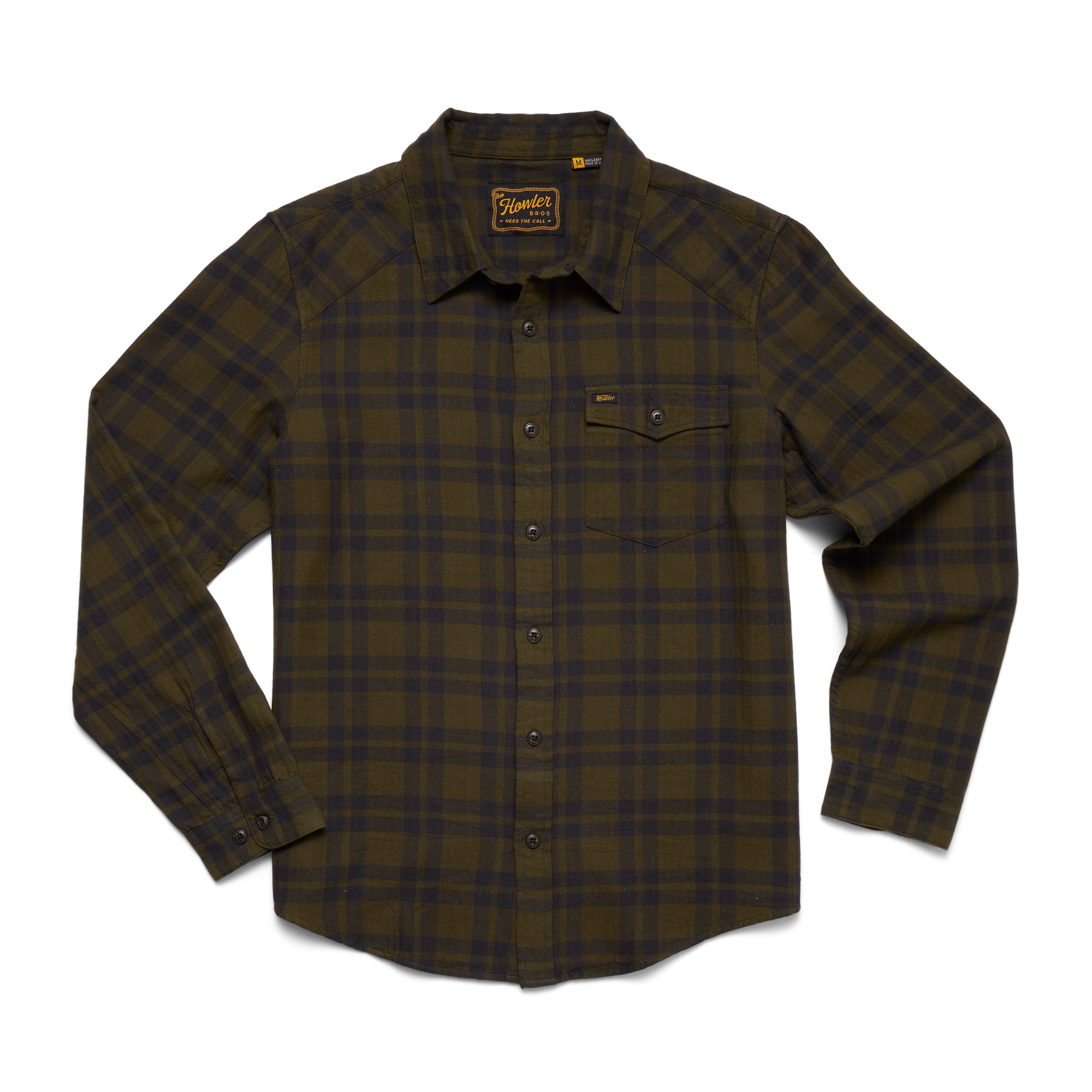 Howler Bros Mens La Grange Lightweight Flannel Speckled Sand