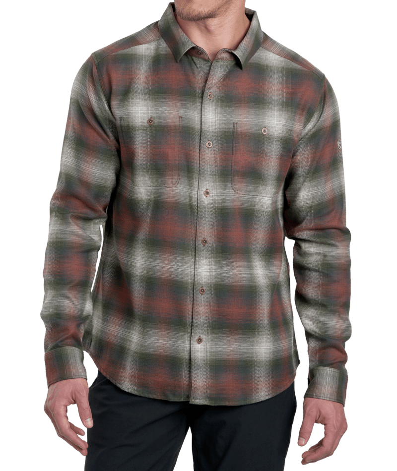 Kuhl Mens Law Flannel Long Sleeve Midnight Timber