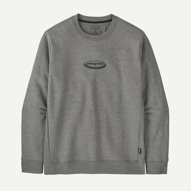 Patagonia Mens 95 Oval Logo Uprisal Crew Sweatshirt Gravel Heather