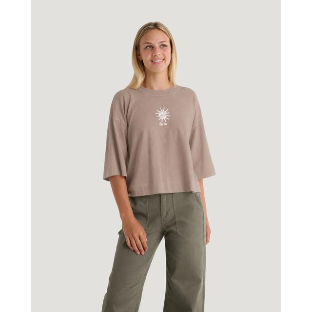 Free Fly Apparel Ff W Sunny Days Oversized Cropped Tee Fossil