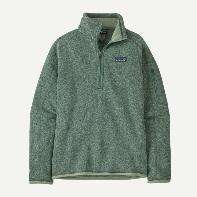 Patagonia Womens Better Sweater Quarter Zip ellwood green