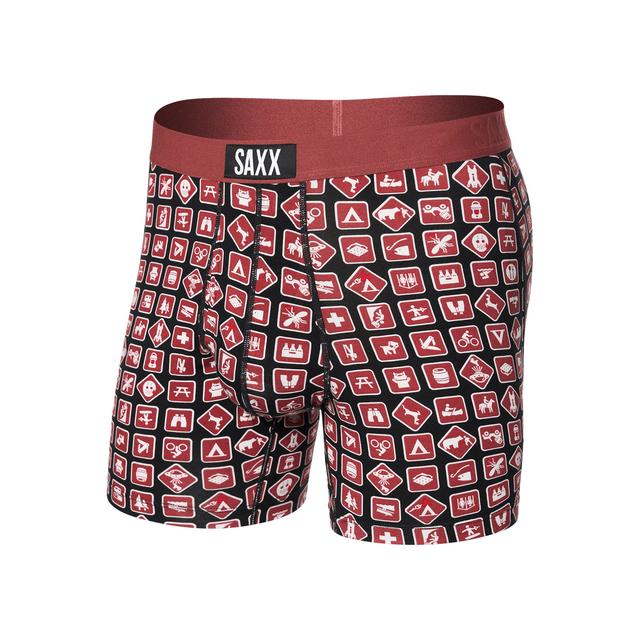 Saxx Mens Ultra Super Soft Boxer Brief Sign Off-Black