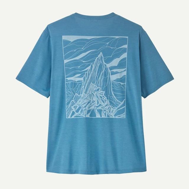 Patagonia Mens Cool Cap Daily Graphic Shirt cloud crag: shore blue/light shore blue x-dye