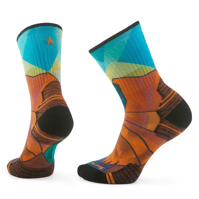 Smartwool Sw W Hike Tc Mountain Prism Print Crew Socks Orange Rust