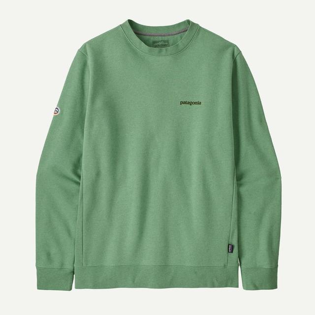 Patagonia Mens Pat M Fitz Roy Icon Uprisal Crew Sweatshirt Ellwood Green