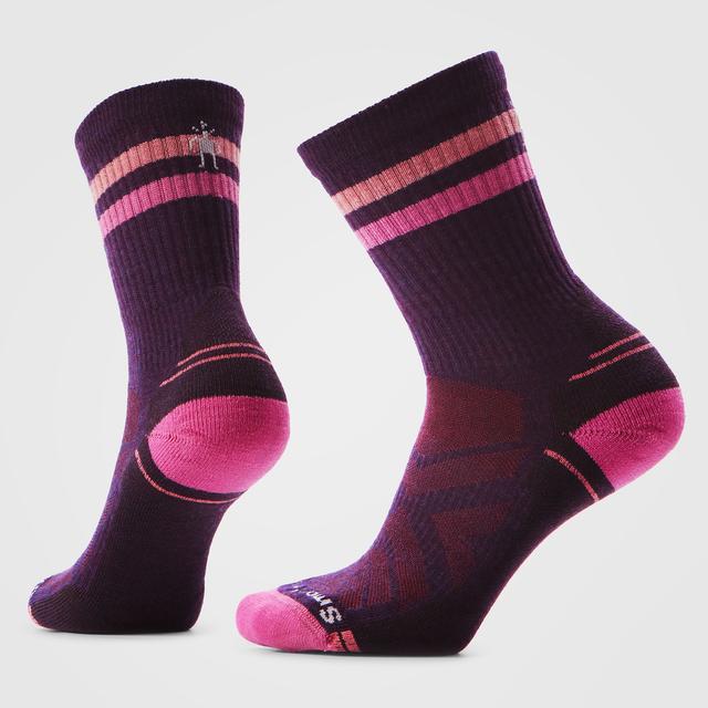 Smartwool Womens Hike Light Cushion Tube Stripe Crew Purple Iris