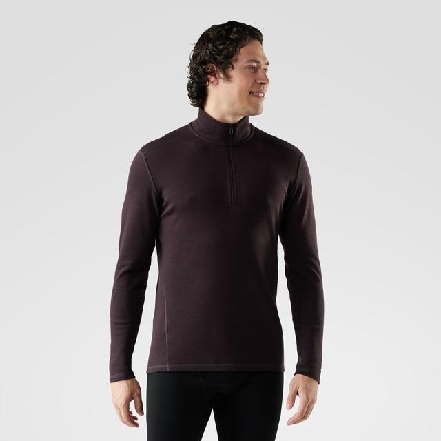 Smartwool Mens Merino Classic Thermal Baselayer Quarter Zip Mink Heather