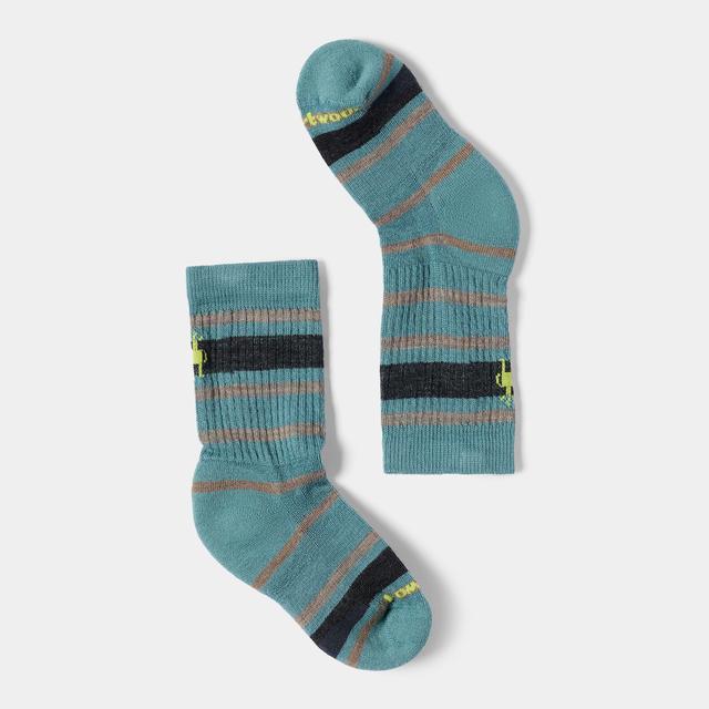 Smartwool Hike Striped Crew Socks Dusty Teal