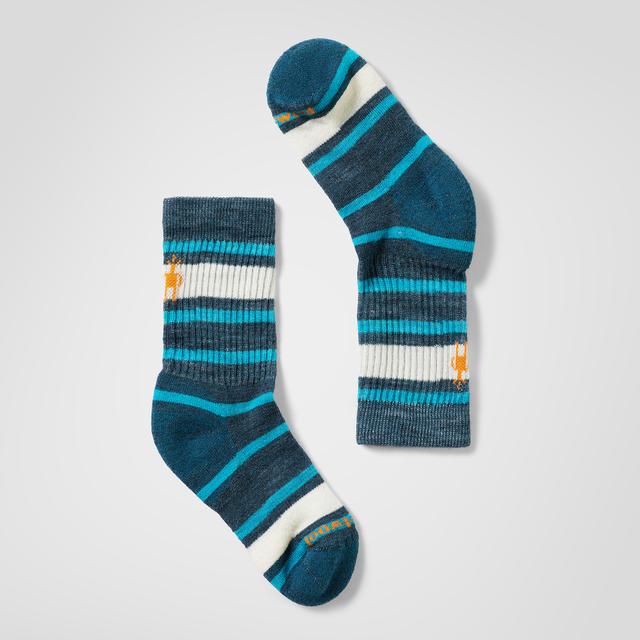 Smartwool Hike Striped Crew Socks Twilight Blue
