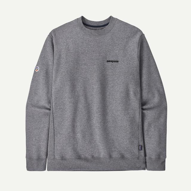 Patagonia Fitz Roy Icon Uprisal Crew Sweatshirt Gravel Heather