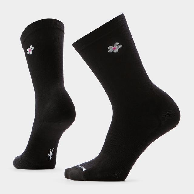 Smartwool Mens Sw W Everyday Groovy Bloom Crew Socks Black