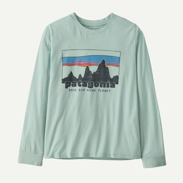 Patagonia Pat K Ls Graphic Tee 73 Skyline: Virtually Blue